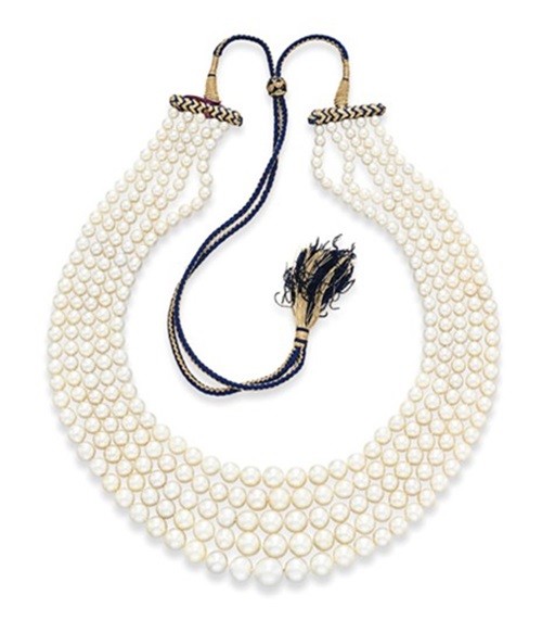 Natural Five Strand Pearls