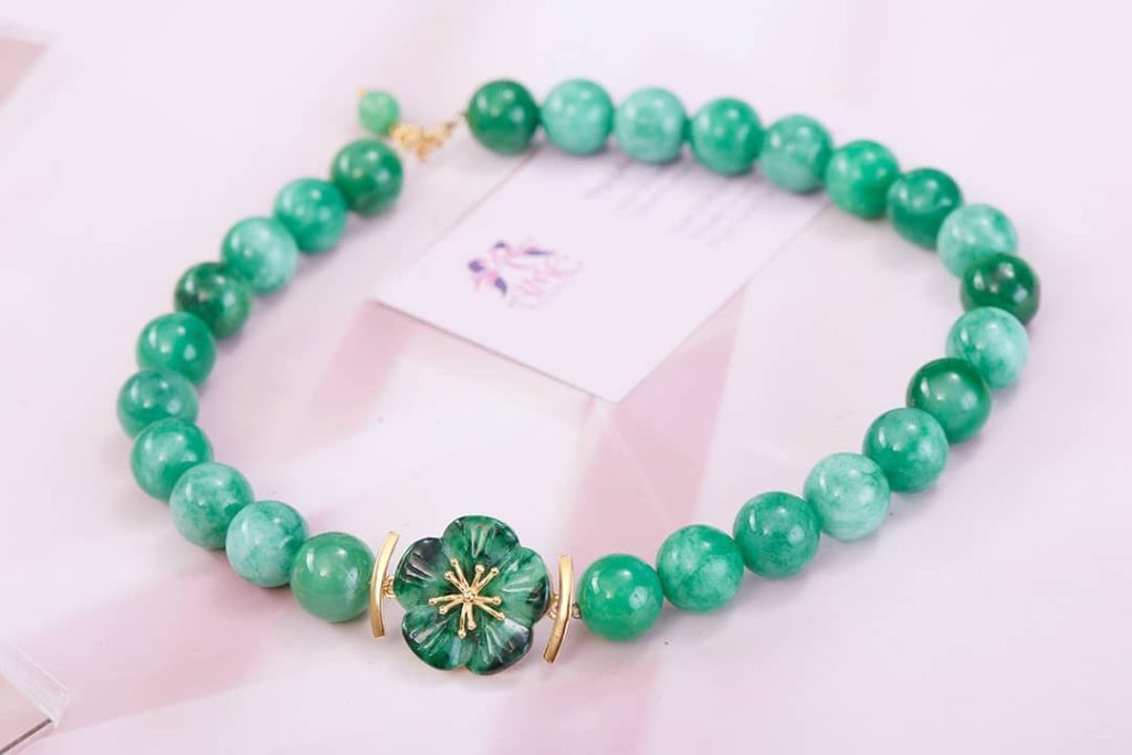 Jadeite Jade Beads Necklace by AME Jewellery