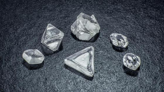 raw diamonds