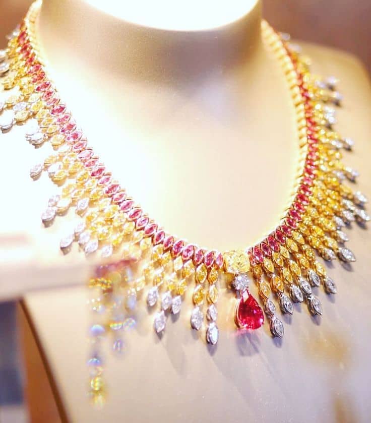 Piaget sunlight journey ruby necklace