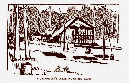 Figure 3: Gem digger’s huts. From Smyth, 1895.