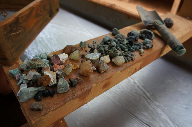 Mining for gemstones in Hiddenite