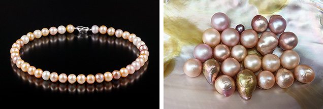 Kasumiga pearl necklace. Japan Kasumi pearls. @GIA