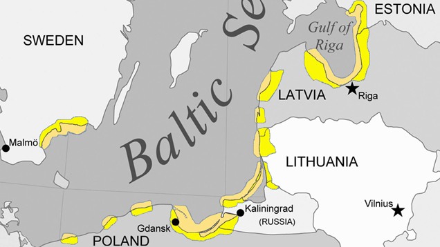 The map of Baltic Amber