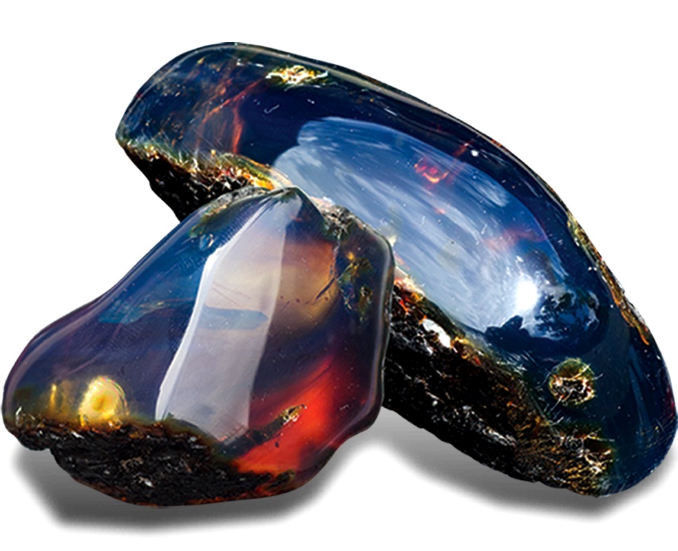 Blue amber from Dominican Republic