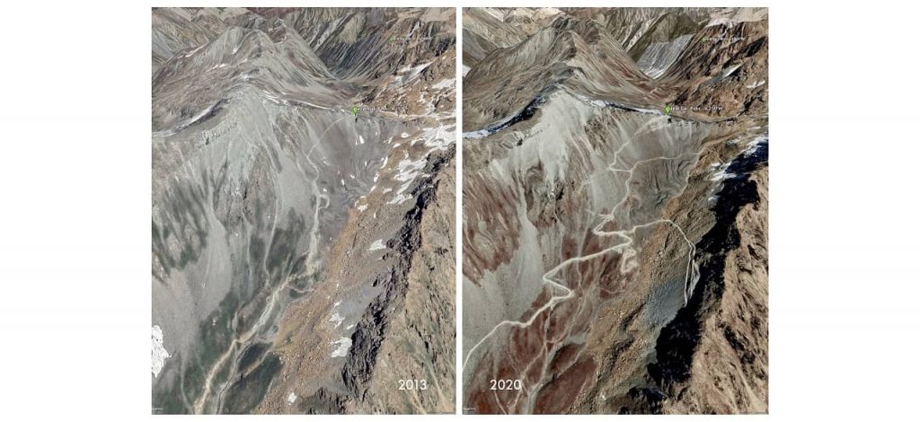 Khu vực khai thác tại thung lũng Sapat. Photo: Mindat